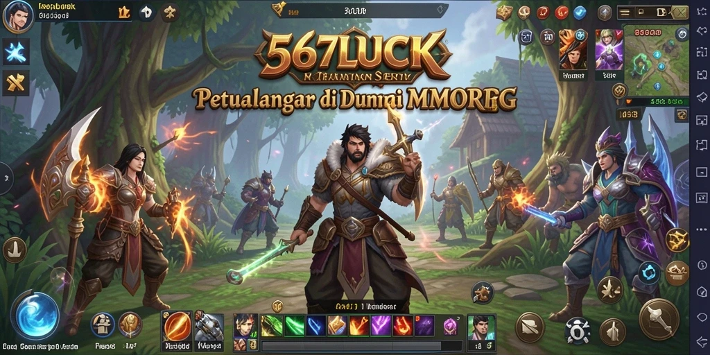 Screenshot gameplay 567LUCK menampilkan aksi seru di dunia MMORPG.
