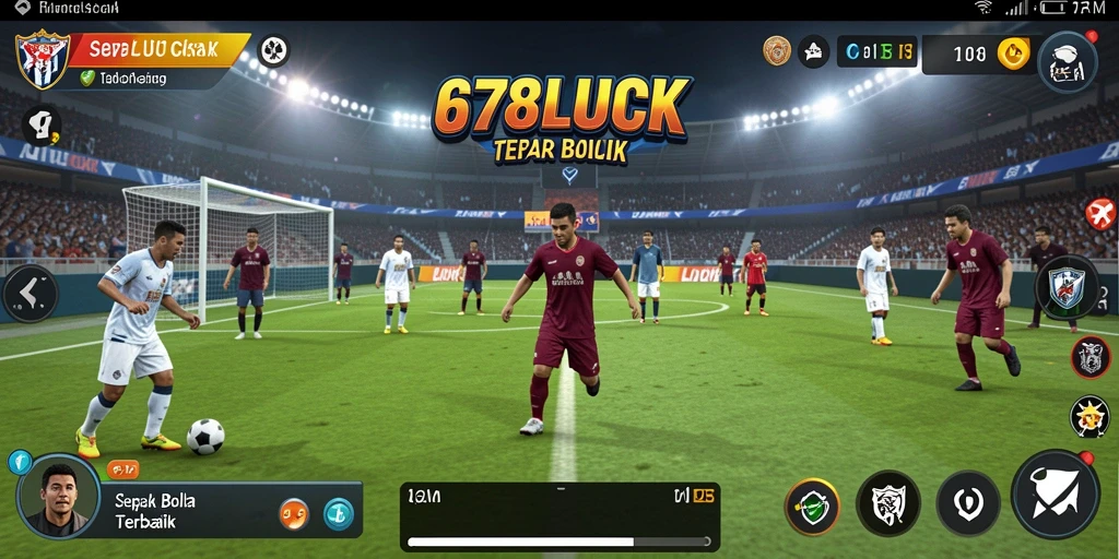 Screenshot gameplay 678LUCK menampilkan aksi seru permainan sepak bola.