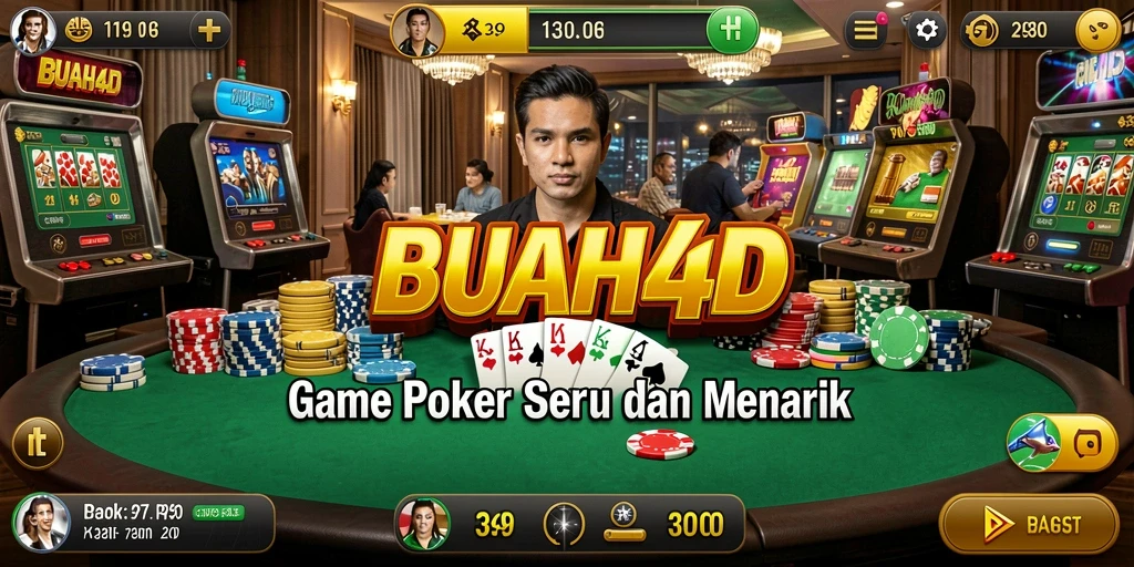 Gameplay Poker yang mendebarkan di BUAH4D dengan interaksi pemain.