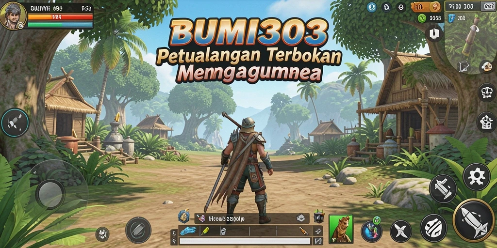 Tampilan gameplay BUMI303 dengan dunia terbuka yang luas.