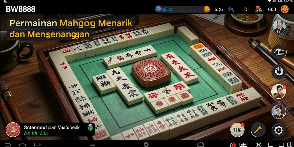 Tangkapan layar BW888 menunjukkan gameplay Mahjong yang seru dan menantang.