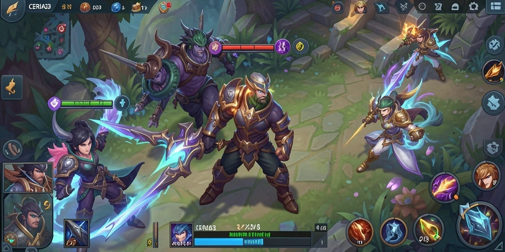 Tangkapan layar gameplay CERIA33 yang menunjukkan aksi pertarungan seru.