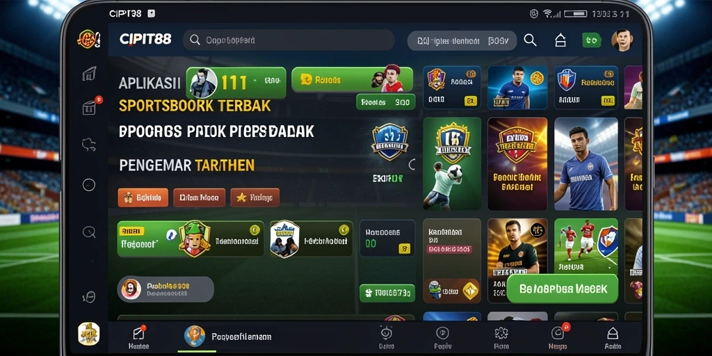 Tampilan gameplay Sportsbook di aplikasi CIPIT88 yang menarik.