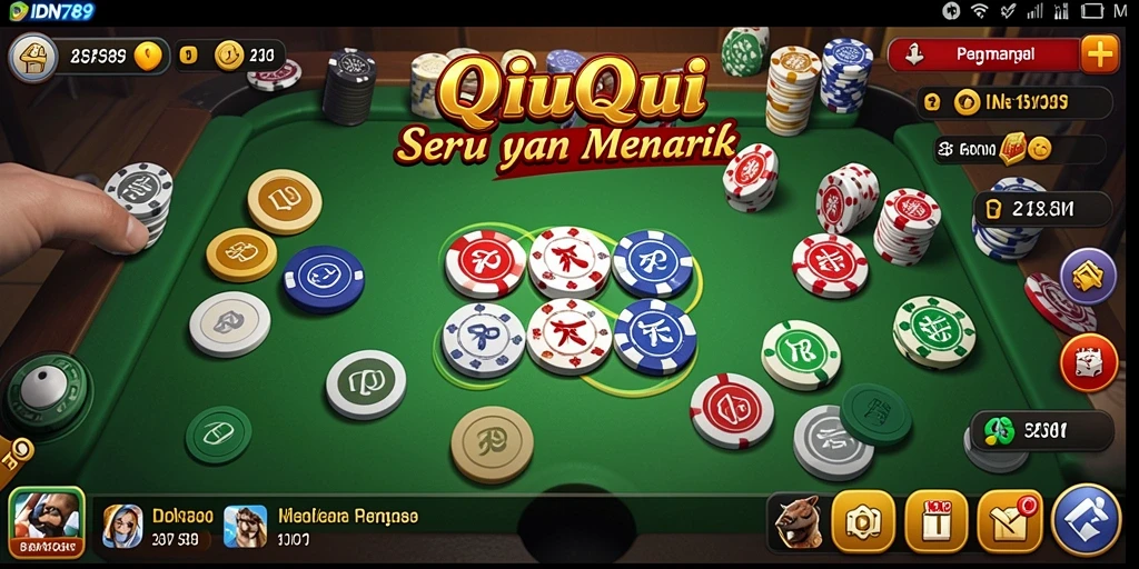 Screenshot IDN789 menampilkan gameplay seru permainan QiuQiu.
