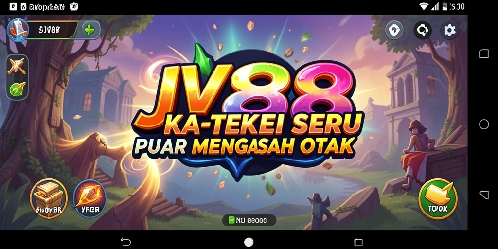 Tampilan menarik dari gameplay JV88 dengan berbagai tantangan teka-teki.