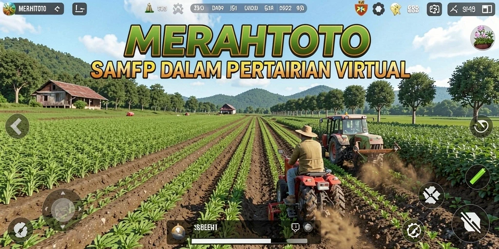 Screenshot gameplay MERAHTOTO menampilkan aktivitas bertani yang seru.