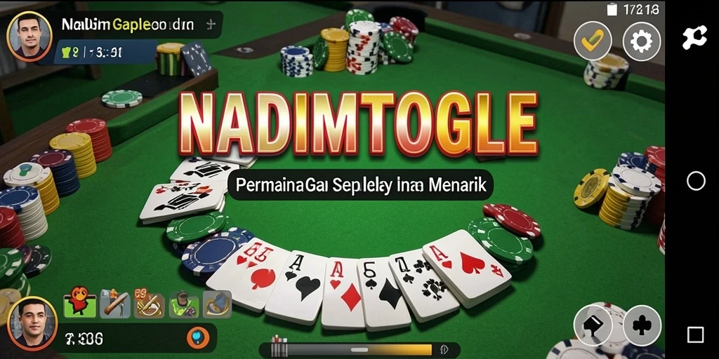 Tampilan menarik dari gameplay Gaple di NADIMTOGEL.