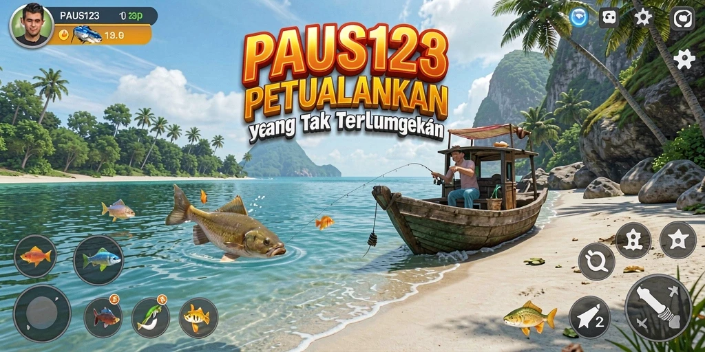 Tangkapan ikan mengesankan dalam gameplay PAUS123.