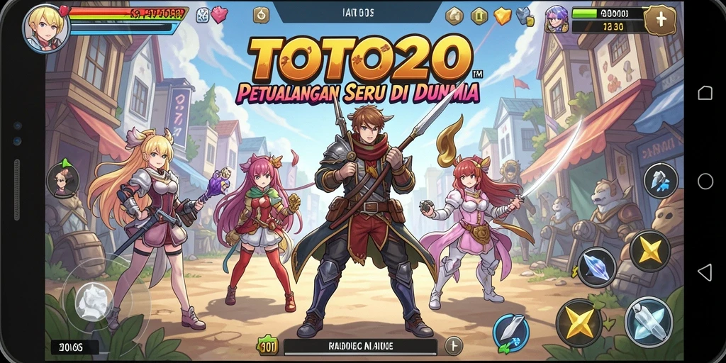 Tampilan gameplay menarik TOTO20 dengan karakter Anime unik.