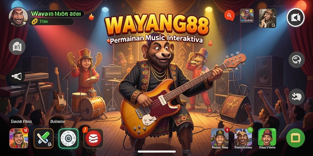 Tampilan gameplay yang seru dalam WAYANG88, menyajikan kombinasi musik dan interaksi.